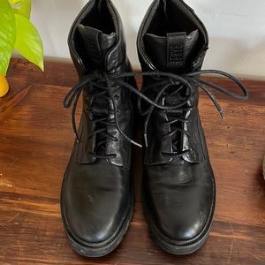 Frye Black Combat Boots Size 9